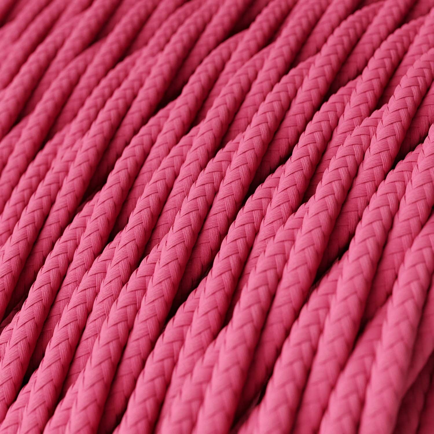 Fuchsia Rayon covered Twisted electric cable 2x18 AWG - TM08