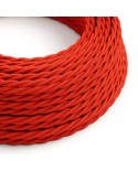 Red Rayon covered Twisted electric cable 2x18 AWG - TM09