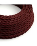 Burgundy Rayon covered Twisted electric cable 2x18 AWG - TM19