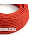 Extension Cord - Round Red Rayon RM09 - 15/3 AWG