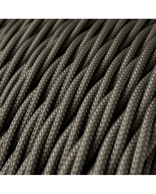 Dark Gray Rayon covered Twisted electric cable 2x18 AWG - TM26