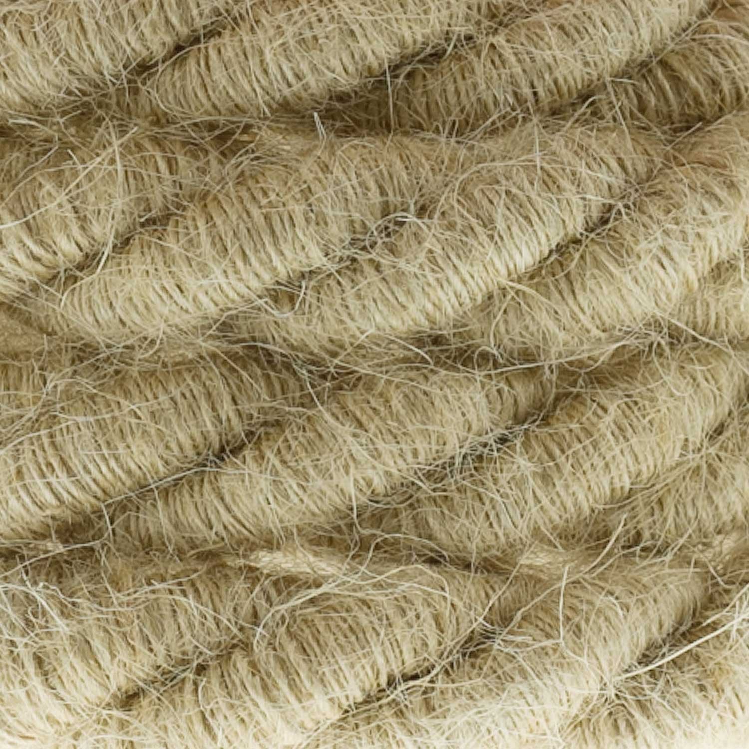 XL Rope electrical wire 18/3 AWG wire inside. Rough Jute Fabric covering. 16mm.