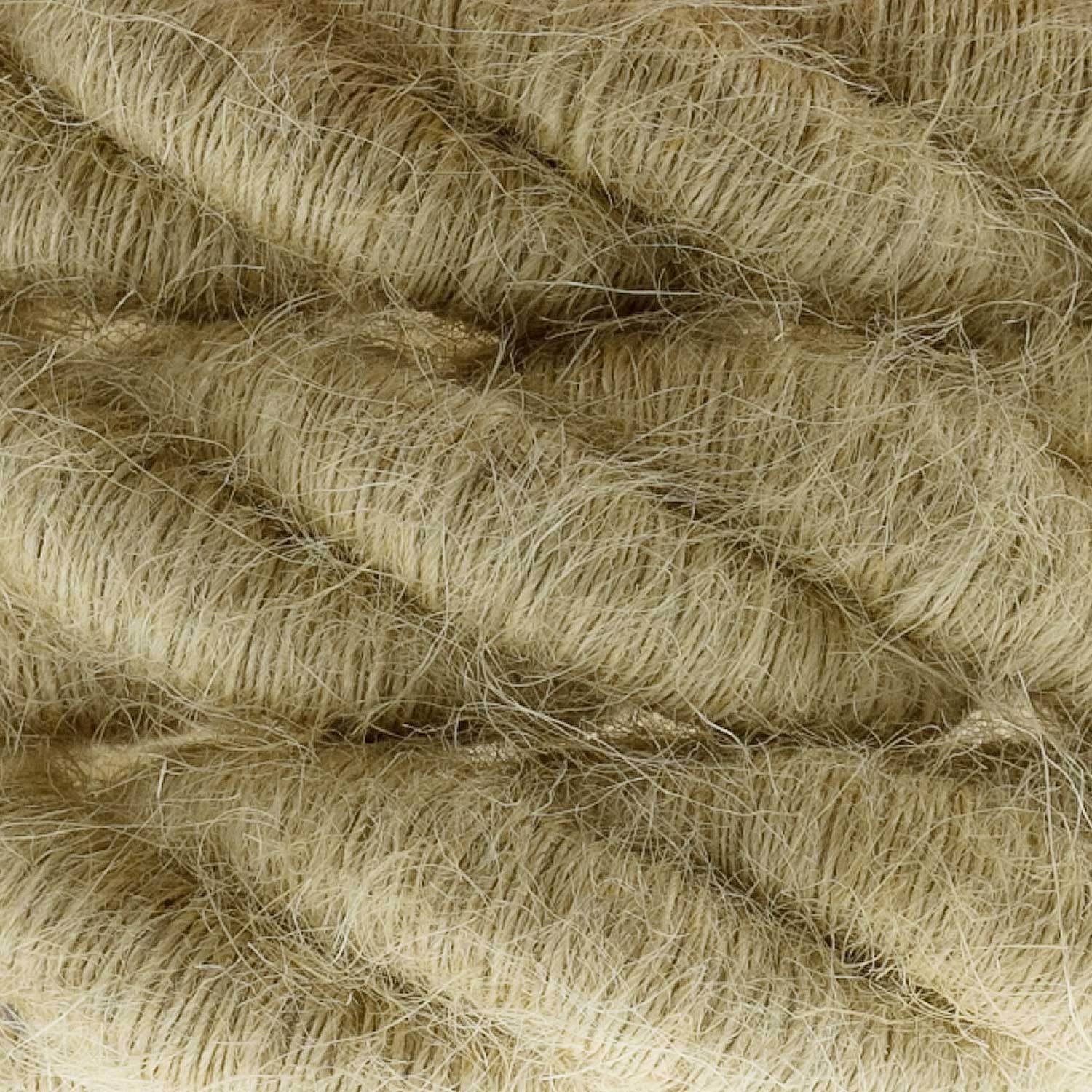 2XL Rope electrical wire 18/3 AWG wire inside. Rough Jute Fabric. 24mm.