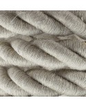 2XL Rope electrical wire 18/3 AWG wire inside. Natural Linen Fabric. 24mm.