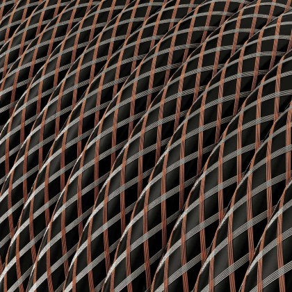 Copper Houndstooth covered Round electric cable - RR03