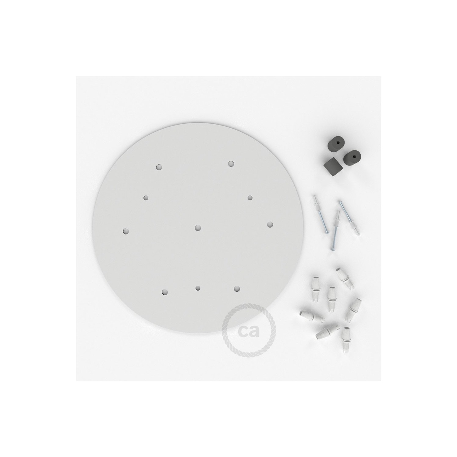 Round 13.80" XXL Ceiling Rose with 7 holes + Accessories