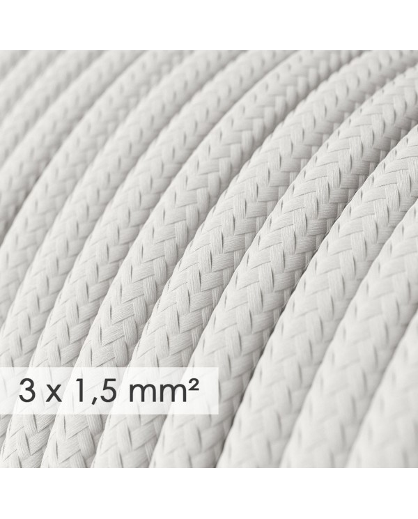 Extension Cord - Round White Rayon RM01 - 15/3 AWG