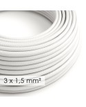 Extension Cord - Round White Rayon RM01 - 15/3 AWG