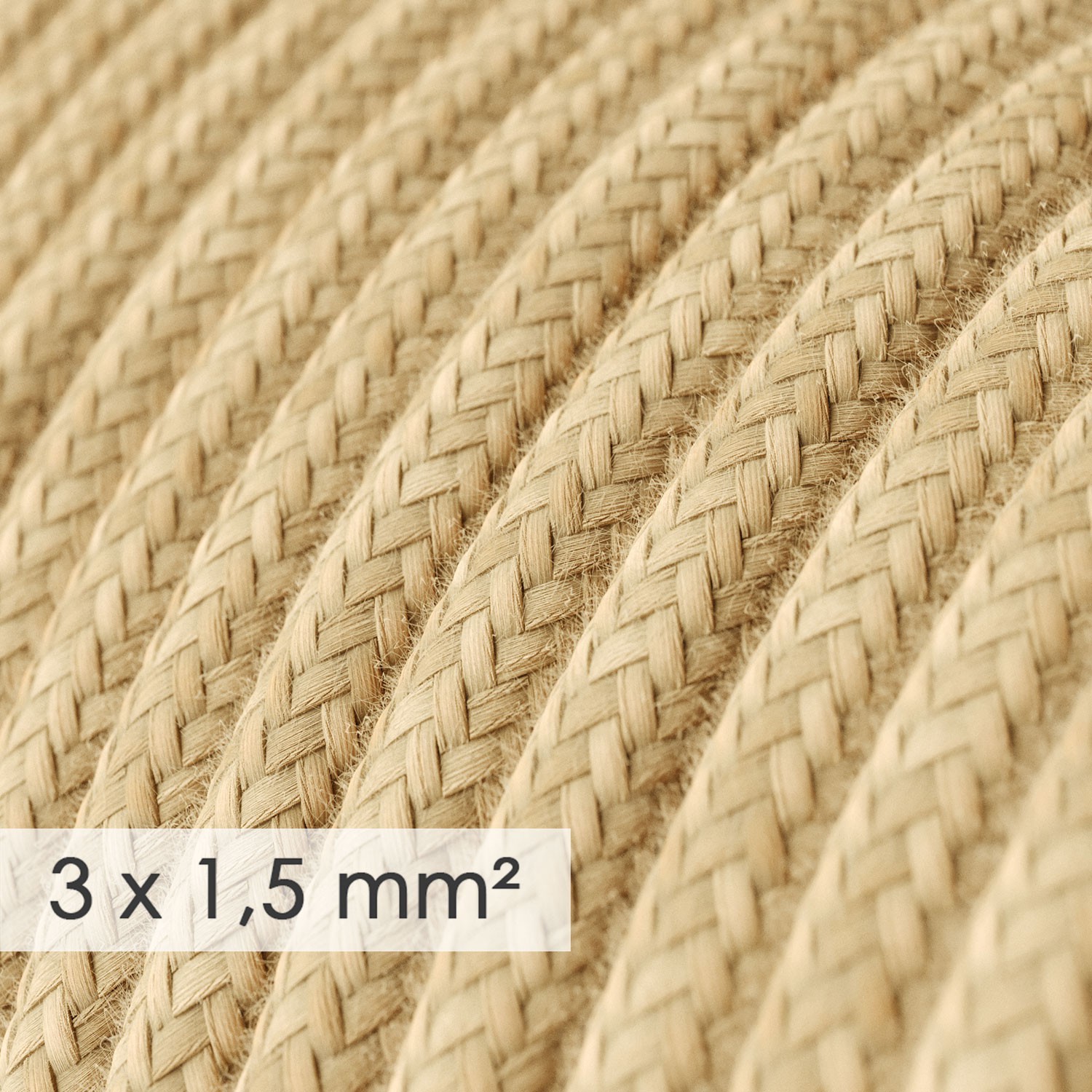 Extension Cord - Round Jute RN06 - 15/3 AWG