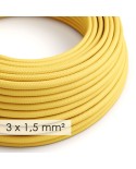 Extension Cord - Round Yellow Rayon RM10 - 15/3 AWG