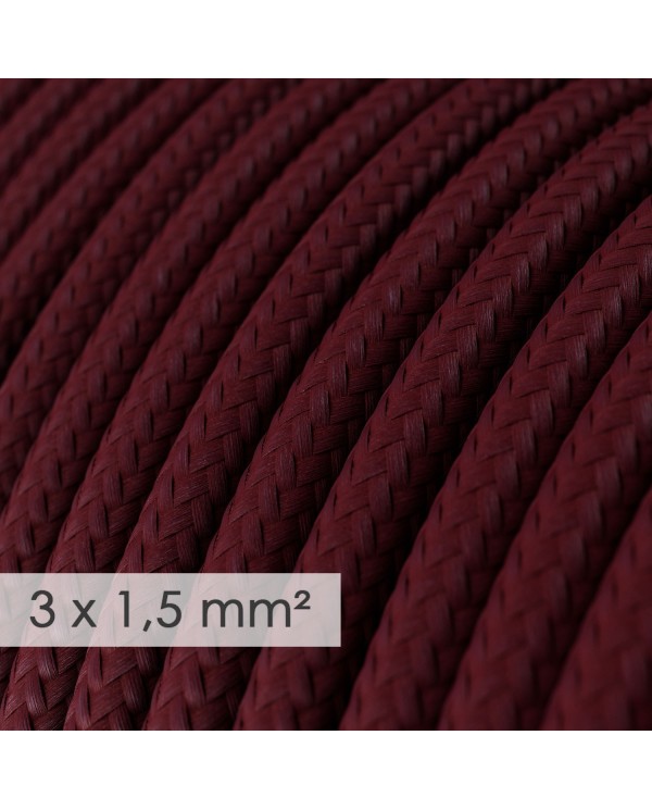 Extension Cord - Round Burgundy Rayon RM19 - 15/3 AWG