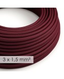 Extension Cord - Round Burgundy Rayon RM19 - 15/3 AWG