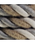 2XL Rope electrical wire 18/3 AWG wire inside. Natural linen, cotton fabric and jute covering Country. 24mm.