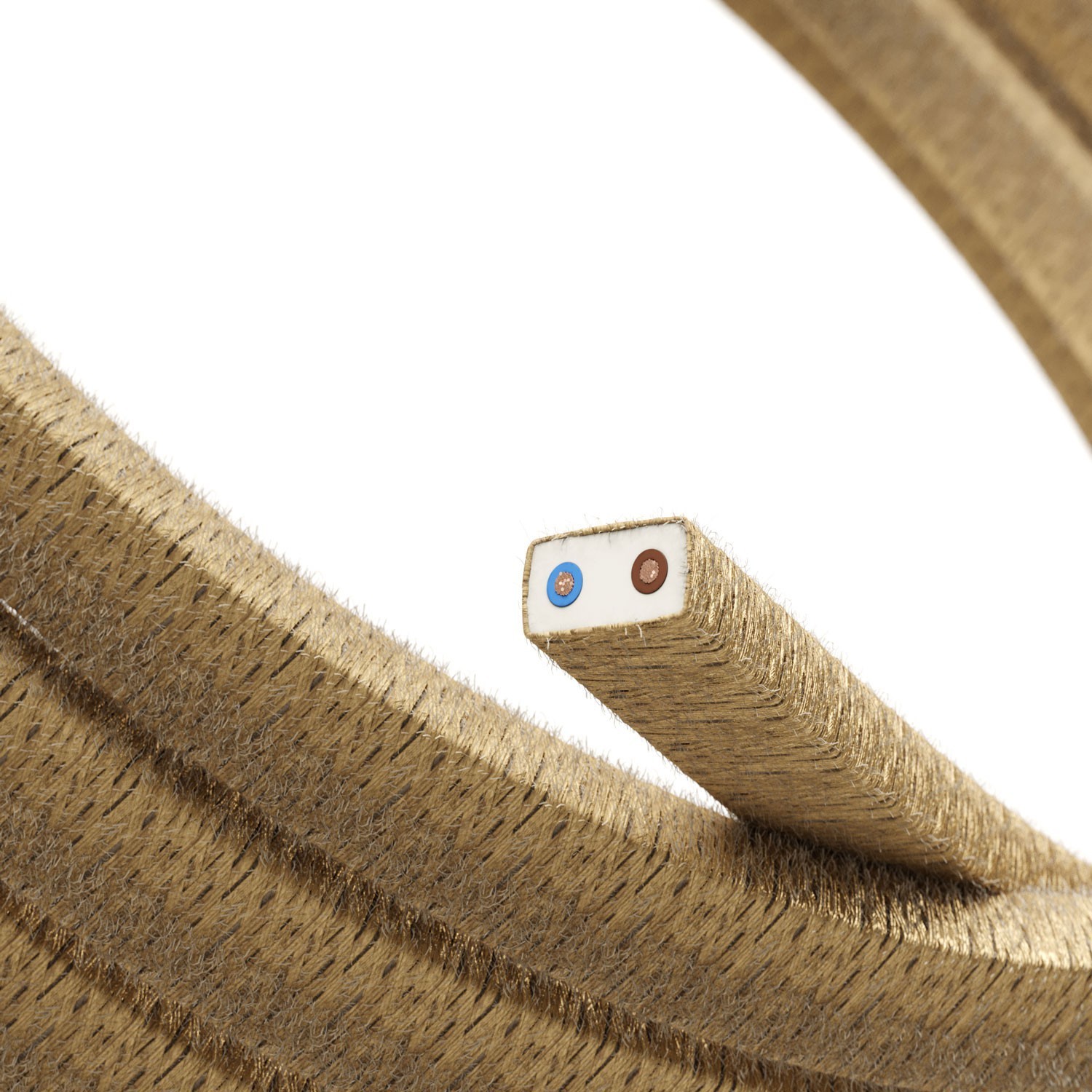 Electric Cable Color Cord for Custom String Lights, covered by Jute fabric (CN06)