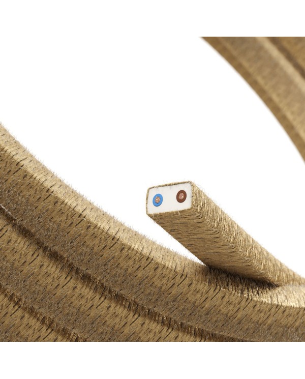 Electric Cable Color Cord for Custom String Lights, covered by Jute fabric (CN06)