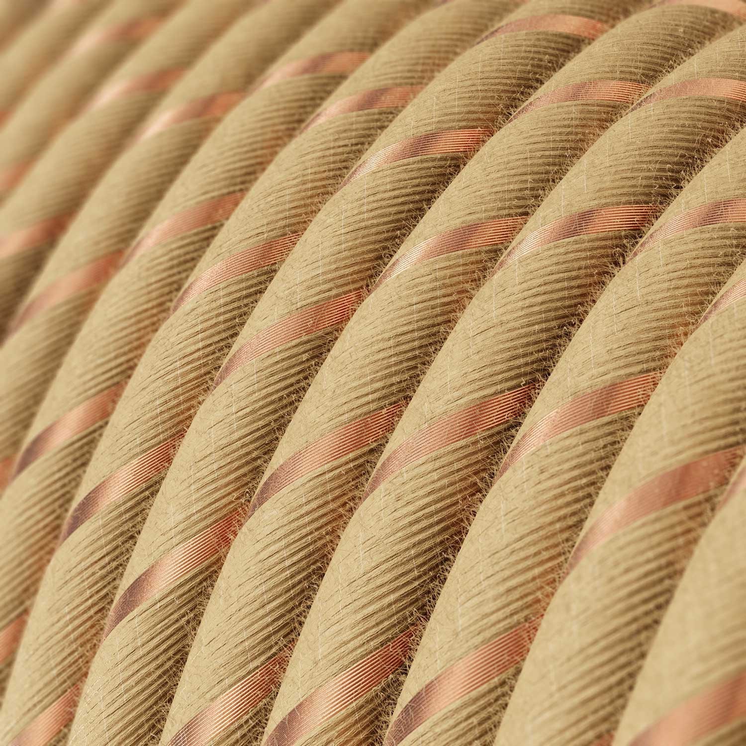 Round Electric Vertigo Cable covered by Jute with Copper Thread ERR04