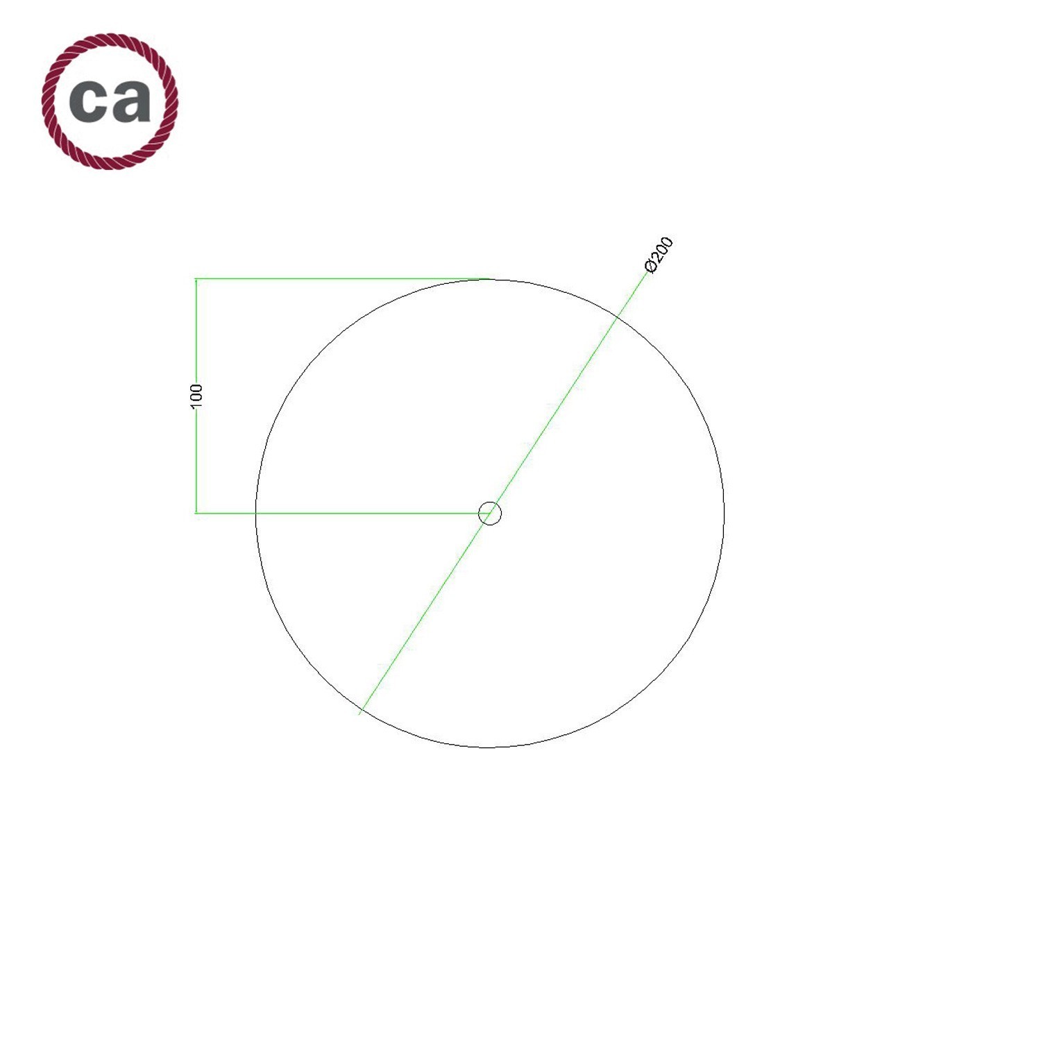 1 Hole - LARGE Round Ceiling Canopy Kit - Rose One System