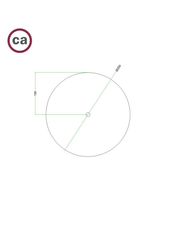 1 Hole - LARGE Round Ceiling Canopy Kit - Rose One System