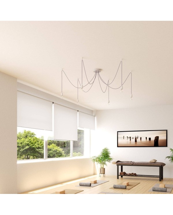 6 Holes - LARGE Round Ceiling Canopy Kit - Rose One System