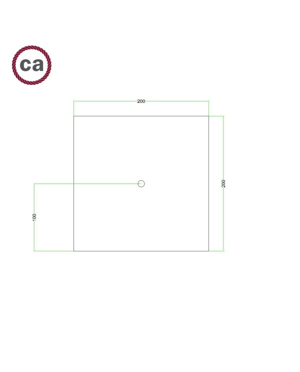 1 Hole - LARGE Square Ceiling Canopy Kit - Rose One System