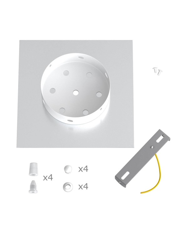 4 Holes - LARGE Square Ceiling Canopy Kit - Rose One System