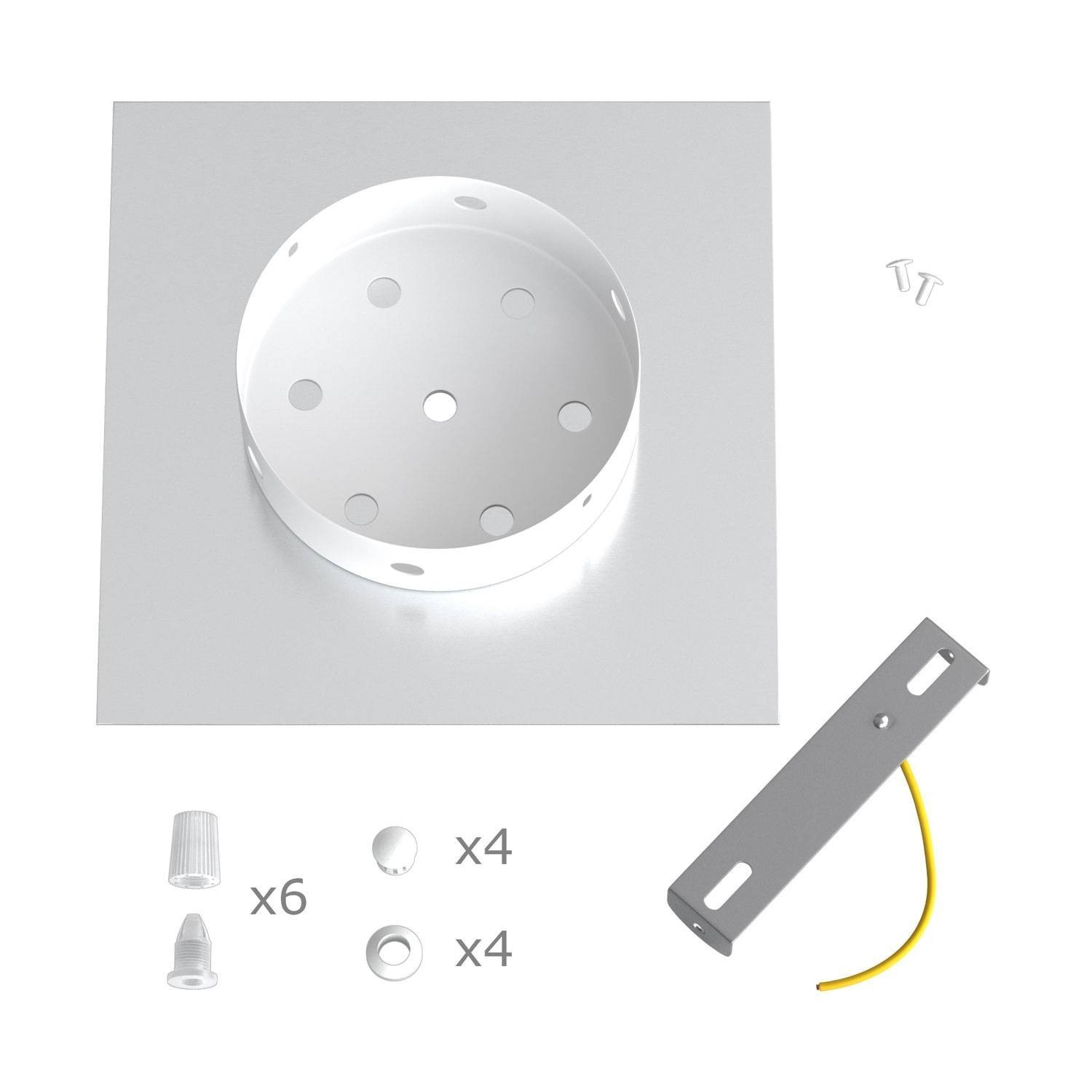 6 Holes - LARGE Square Ceiling Canopy Kit - Rose One System