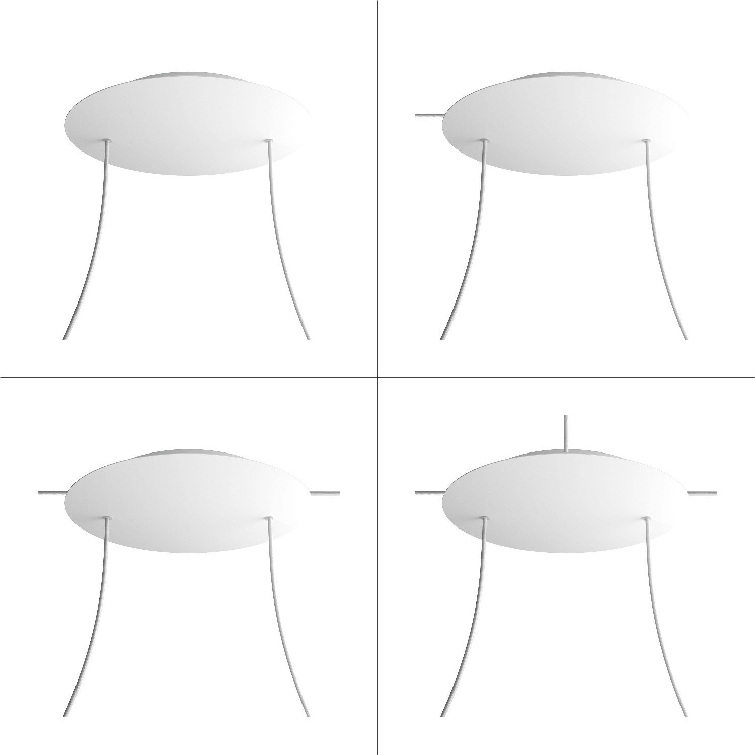 2 Holes - EXTRA LARGE Round Ceiling Canopy Kit - Rose One System