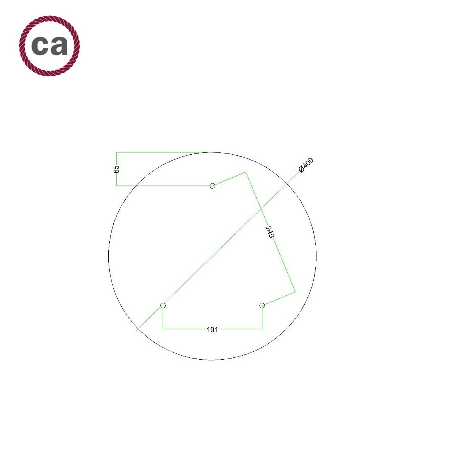 3 Holes - EXTRA LARGE Round Ceiling Canopy Kit - Rose One System