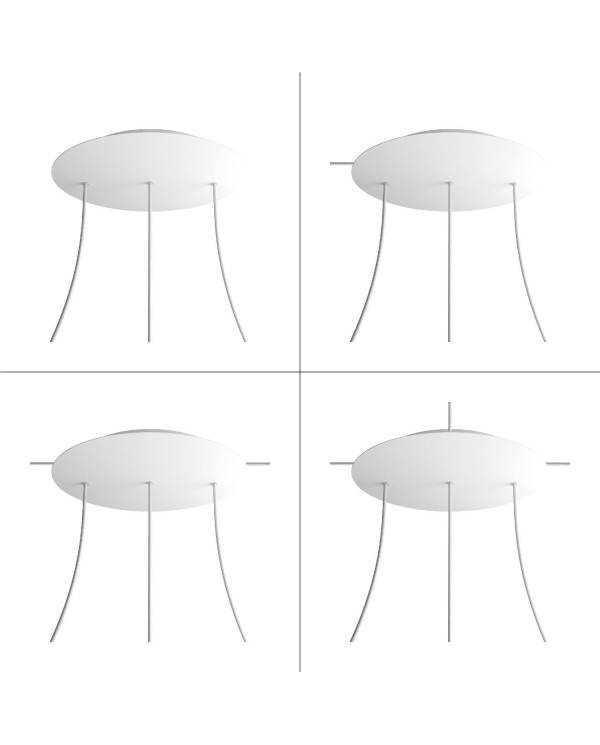 3 In-line Holes - EXTRA LARGE Round Ceiling Canopy Kit - Rose One System