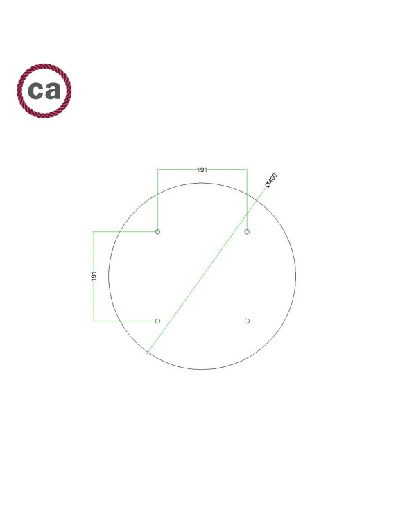 4 Holes - EXTRA LARGE Round Ceiling Canopy Kit - Rose One System