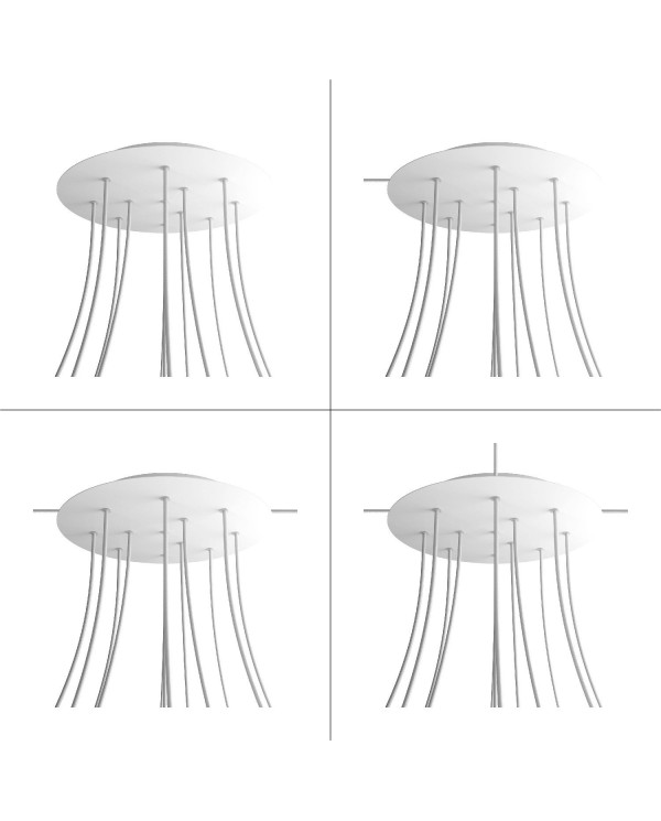 12 Holes - EXTRA LARGE Round Ceiling Canopy Kit - Rose One System