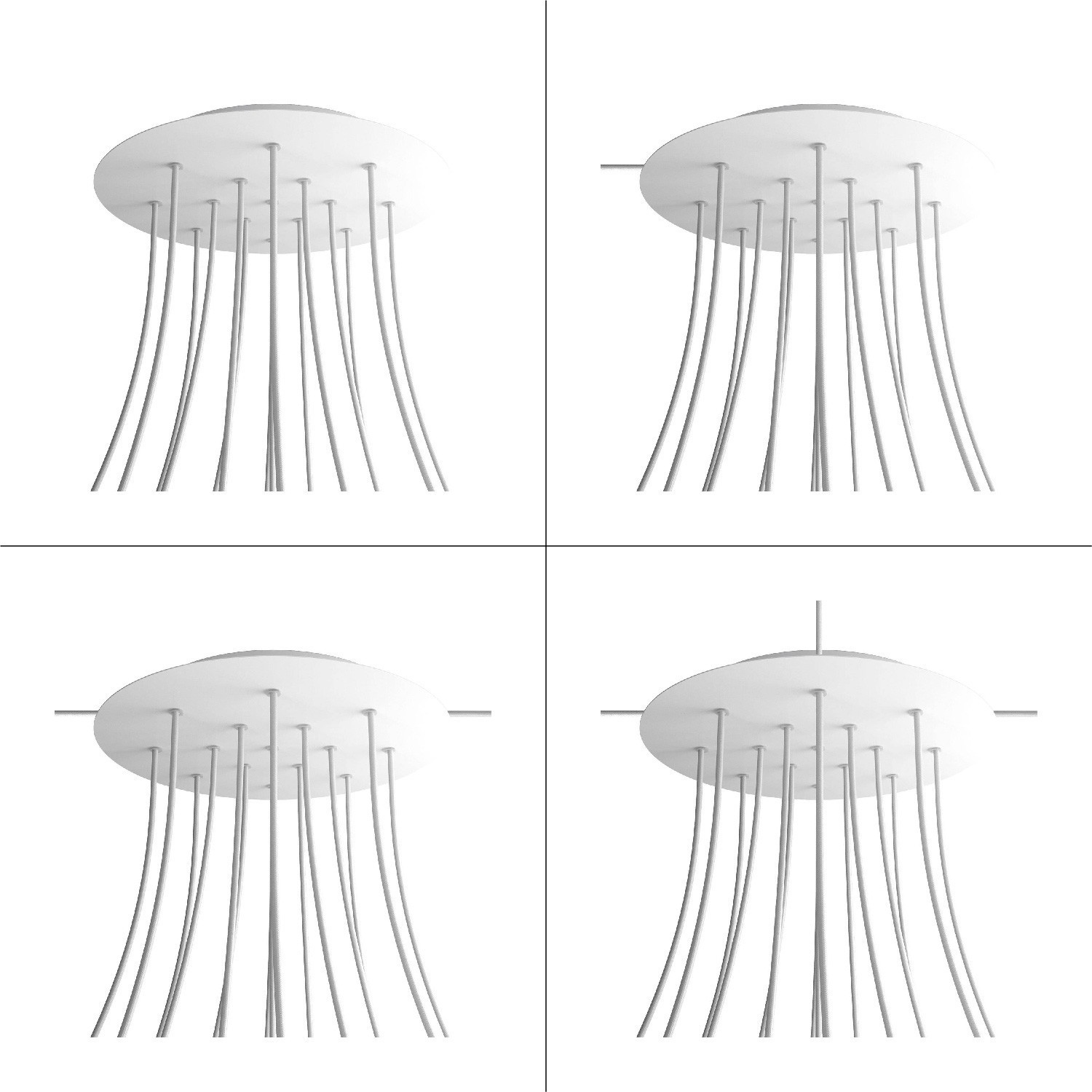 15 Holes - EXTRA LARGE Round Ceiling Canopy Kit - Rose One System