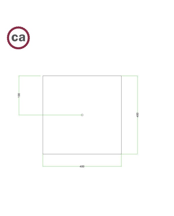 1 Hole - EXTRA LARGE Square Ceiling Canopy Kit - Rose One System