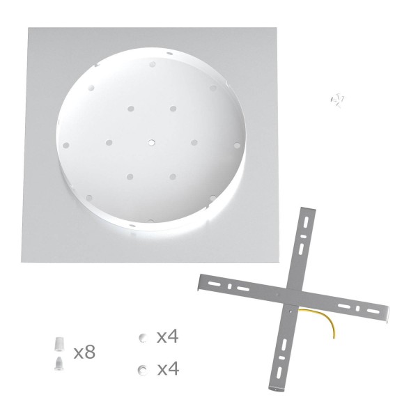 8 Holes - EXTRA LARGE Square Ceiling Canopy Kit - Rose One System