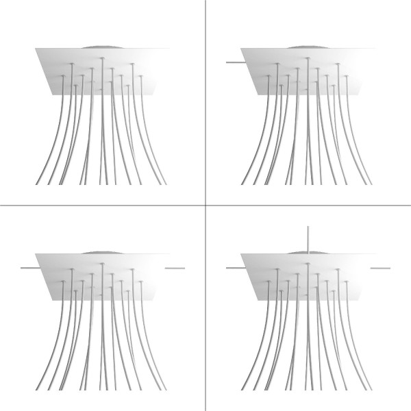 14 Holes - EXTRA LARGE Square Ceiling Canopy Kit - Rose One System